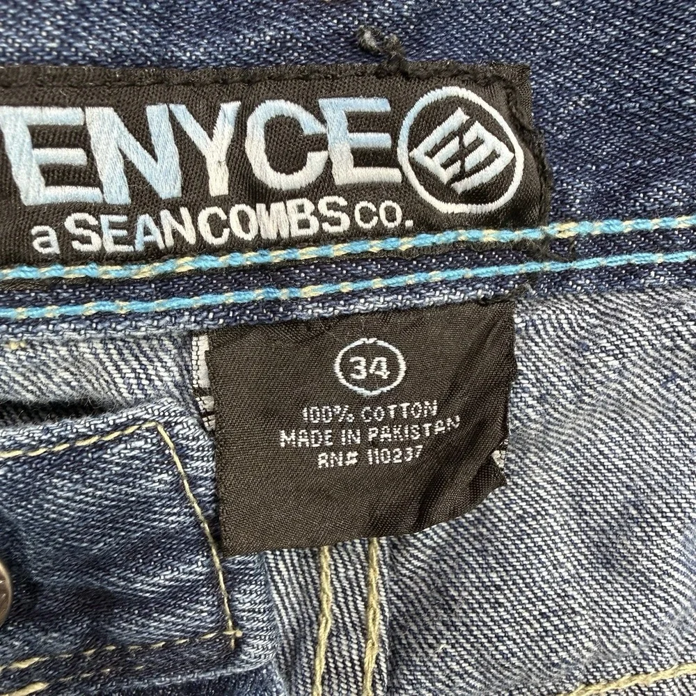 Vintage Enyce Denim Shorts Baggy Loose Fit Men 34 y2k Distressed Hip Hop